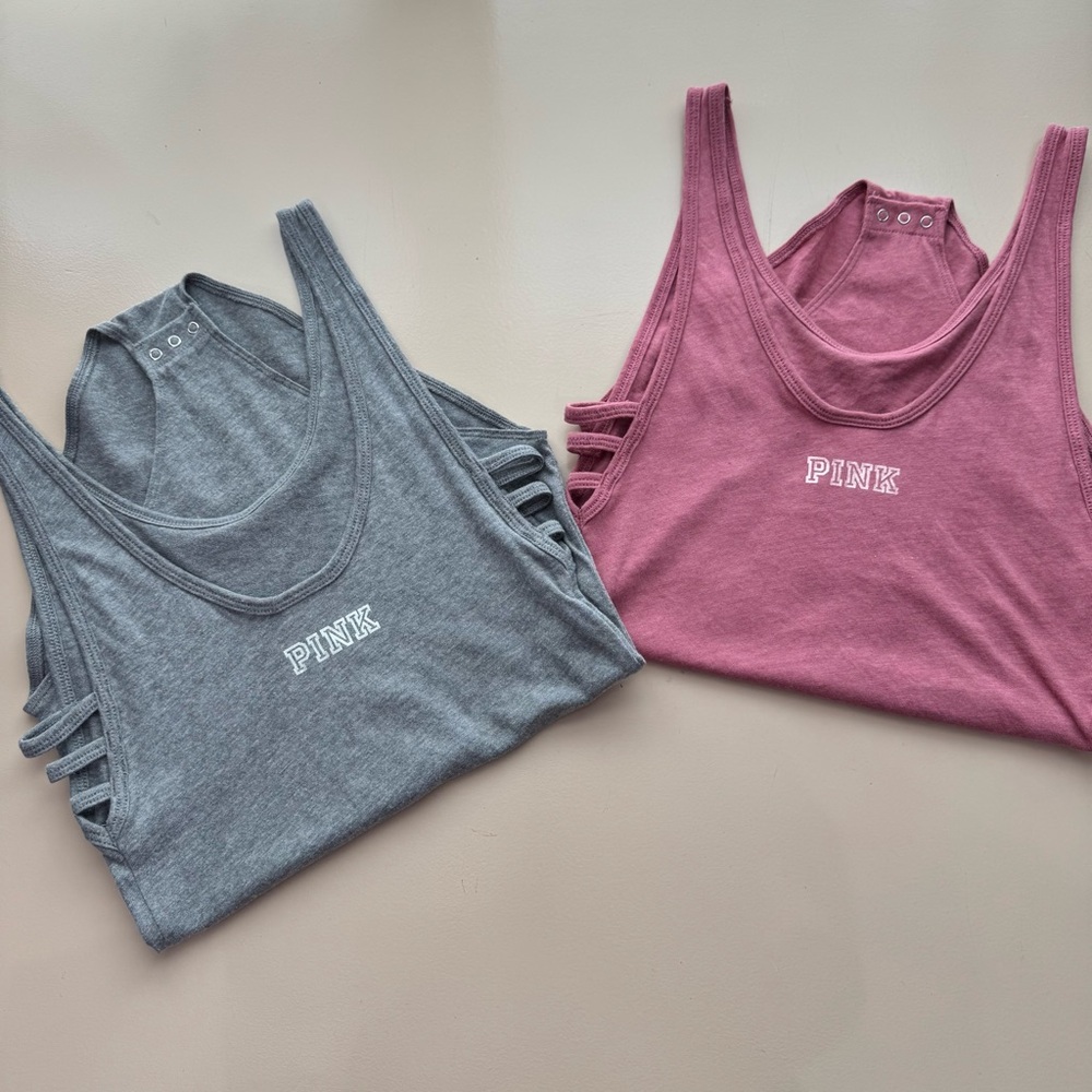 PINK Victoria's Secret Women’s Strappy Sides Tank Bodysuit Bundle Size XS NEW